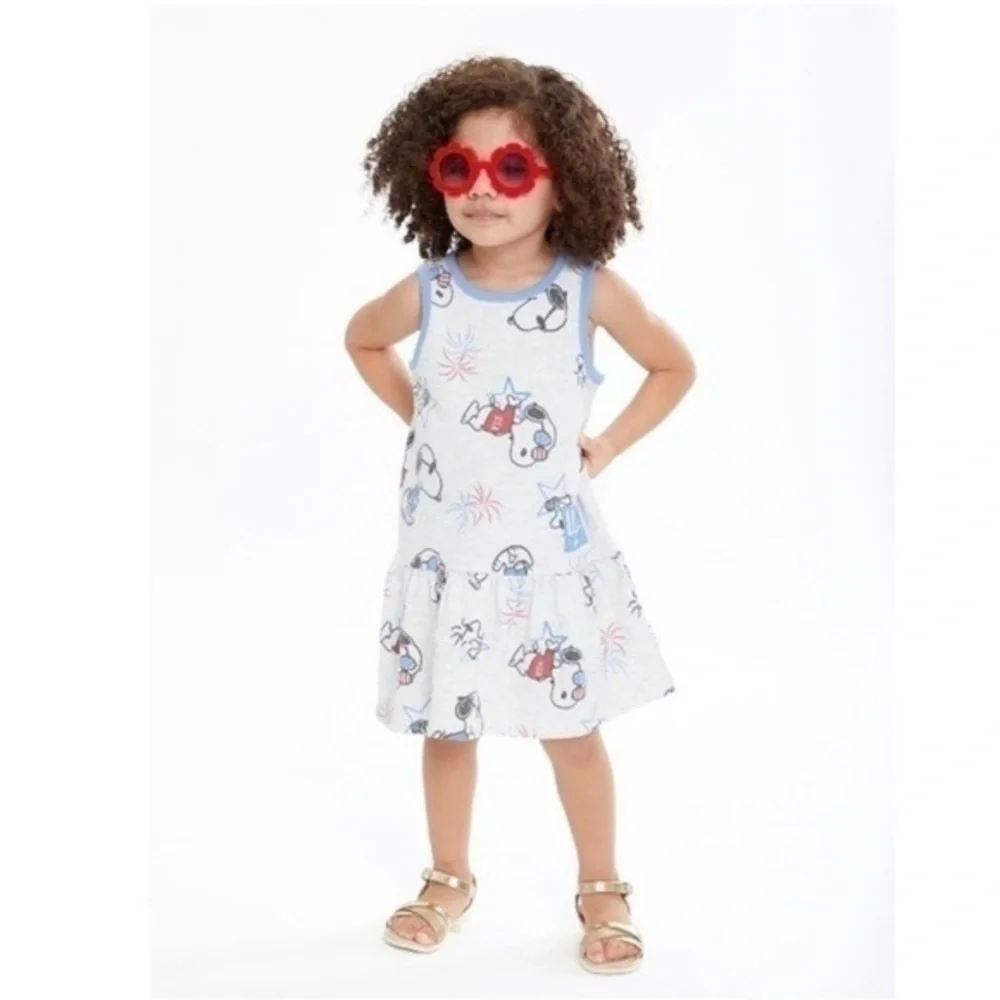 NWT. PEANUTS Girls’ Snoopy and Woodstock USA Dress